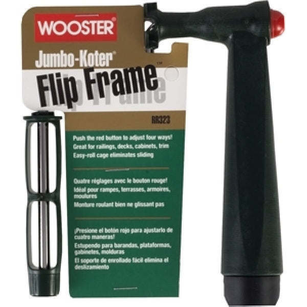 WOOSTER Jumbo-Koter RR323 Roller Frame, 11-1/2 in L Roller, Plastic Handle, Universal Threaded Handle