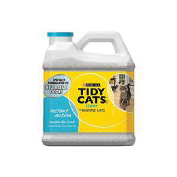 Tidy Cats Instant Action 7023011716 Cat Litter, 14 lb Capacity, Gray/Tan, Granular Jug