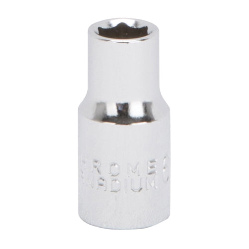 Vulcan MT6488936 Drive Socket, 6 mm Socket, 1/4 in Drive, 6-Point, Chrome Vanadium Steel, Chrome