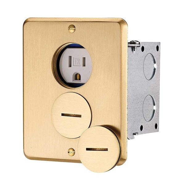 Eaton Cooper Wiring TR5797 Floor Box Receptacle, 2 -Pole, 125 V, 15 A