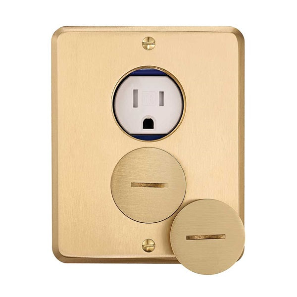 Eaton Cooper Wiring TR5797 Floor Box Receptacle, 2 -Pole, 125 V, 15 A