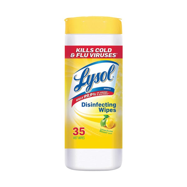 Lysol 1920081145 Disinfecting Wipes Can, Lemon Lime Blossom, Clear