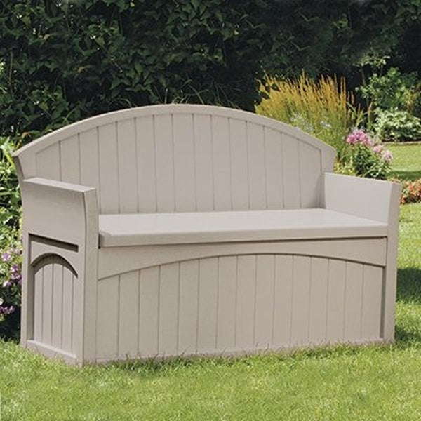 Suncast PB6700 Patio Bench, 52-3/4 in W, 21 in D, 34-1/2 in H, Resin Seat