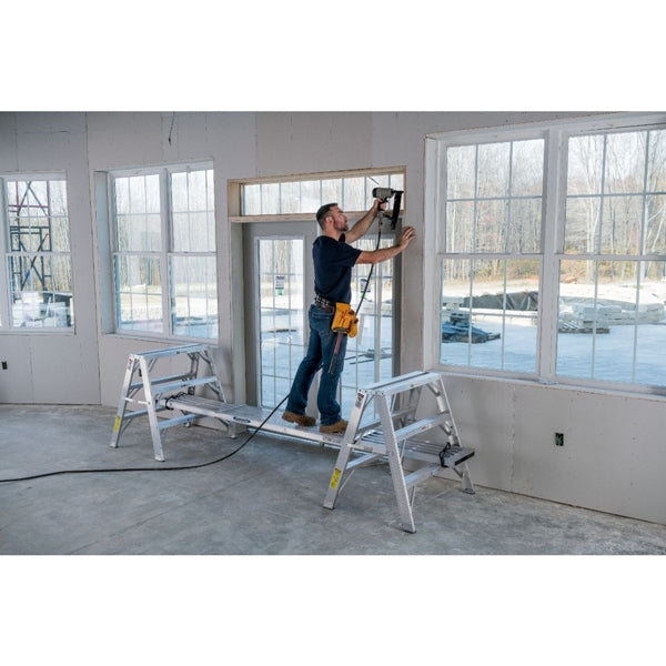 WERNER TW373-30 Work Step Ladder, 3 ft H, Type IA Duty Rating, Aluminum, 300 lb