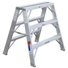 Load image into Gallery viewer, WERNER TW373-30 Work Step Ladder, 3 ft H, Type IA Duty Rating, Aluminum, 300 lb

