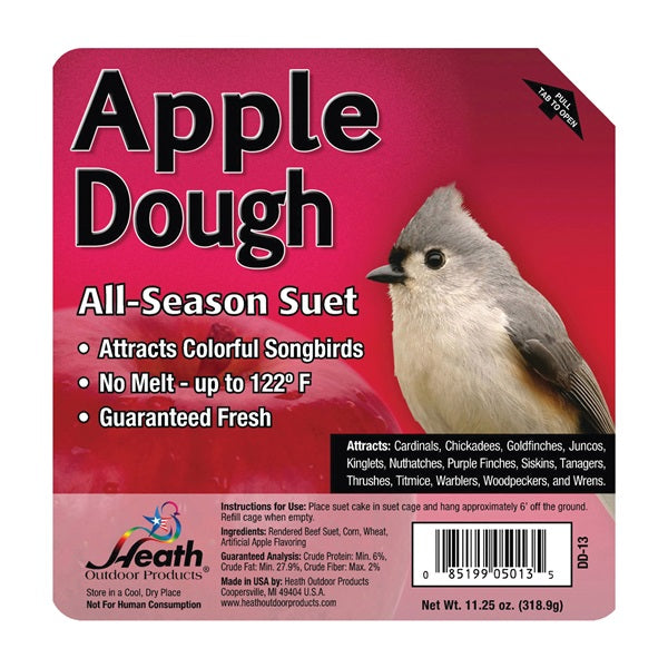 HEATH DD-13 Suet Cake, All-Season, Apple Dough Flavor, 11.25 oz