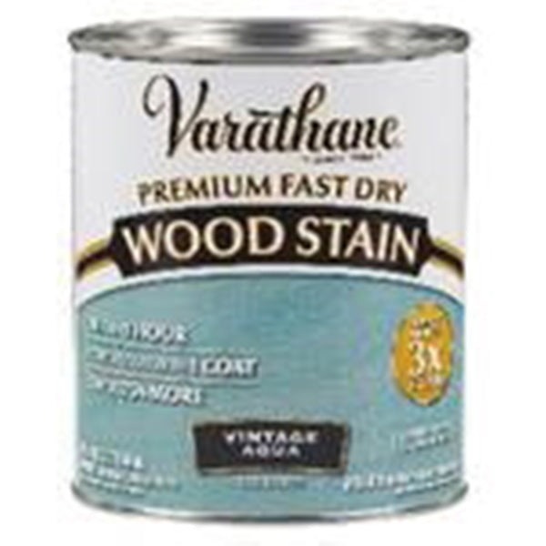 VARATHANE 297427 Wood Stain, Vintage Aqua, Liquid, 1 qt, Can