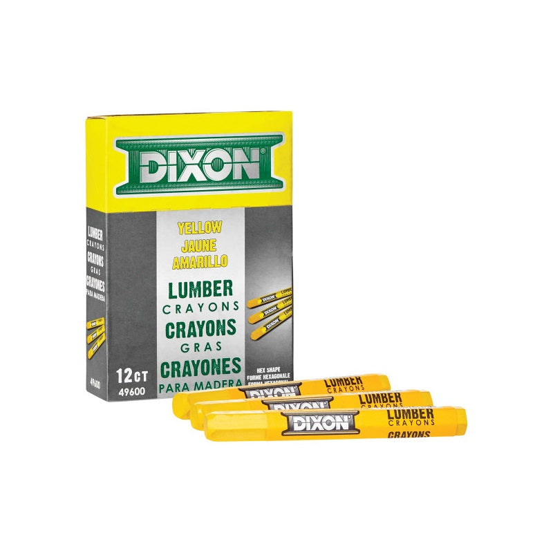 DIXON TICONDEROGA 49300 Lumber Crayon, Purple, 1/2 in Dia, 4-1/2 in L