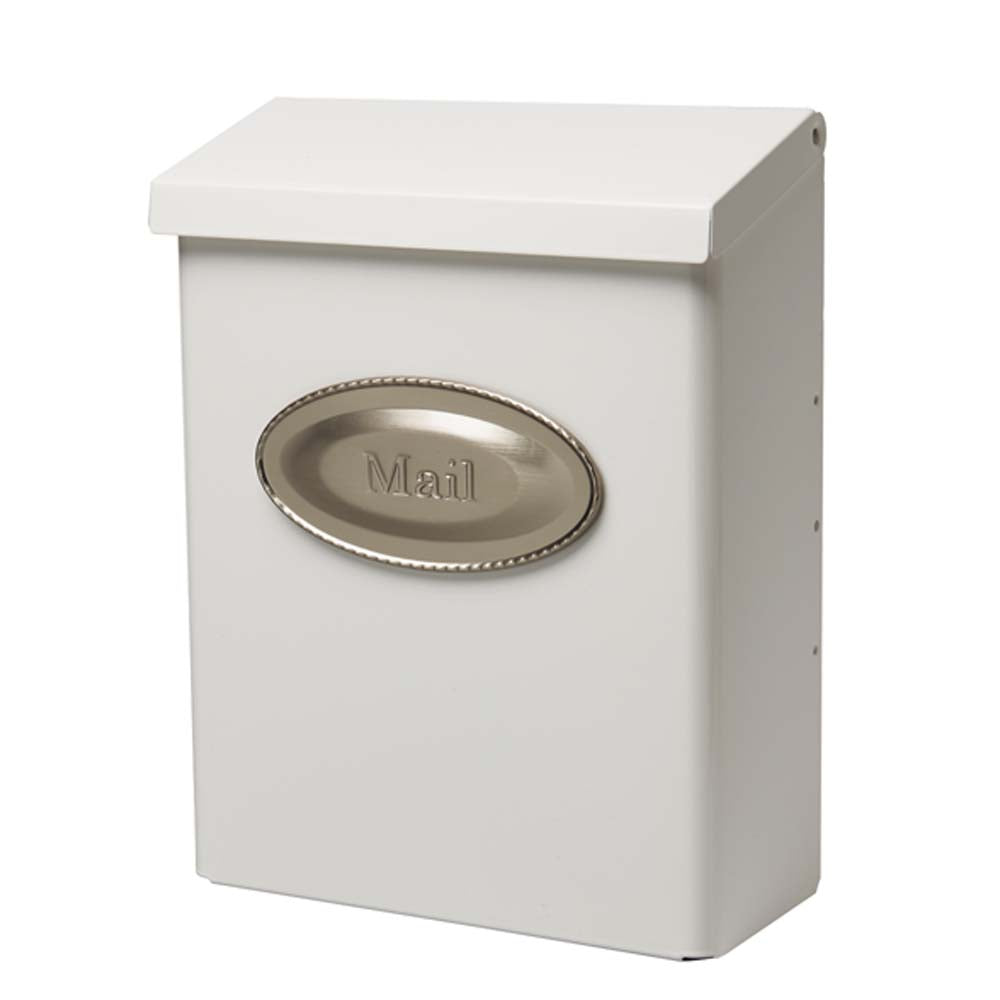 Gibraltar Mailboxes Designer Series DVKW0000 Mailbox, 440 cu-in Capacity, Galvanized Steel, Powder-Coated, White