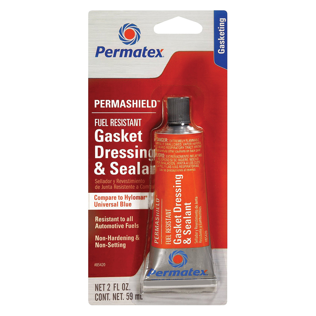 Permatex 85420 Gasket Dressing Sealant, 2 oz Tube, Liquid, Ketone