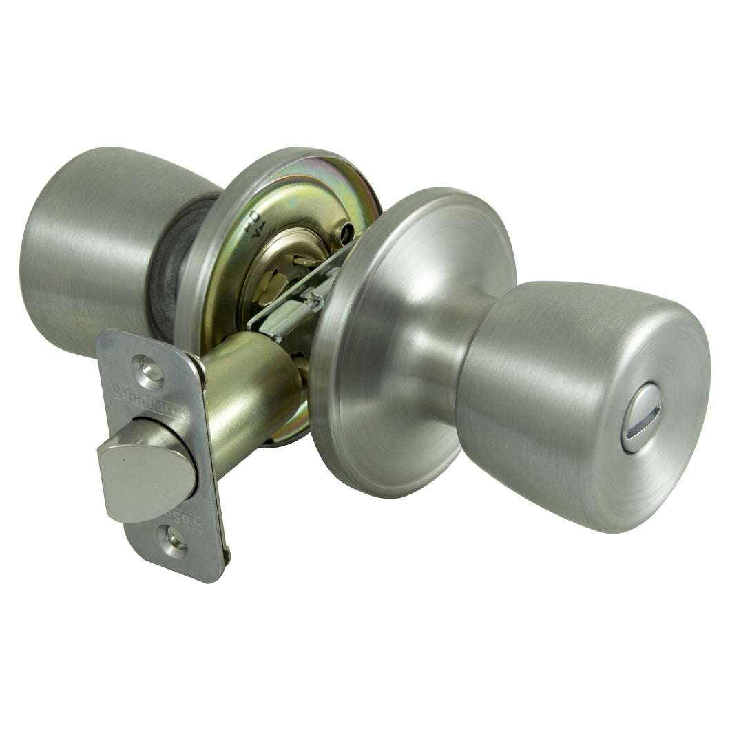 ProSource TS610BRA4V Privacy Door Knob Lockset, Stainless Steel
