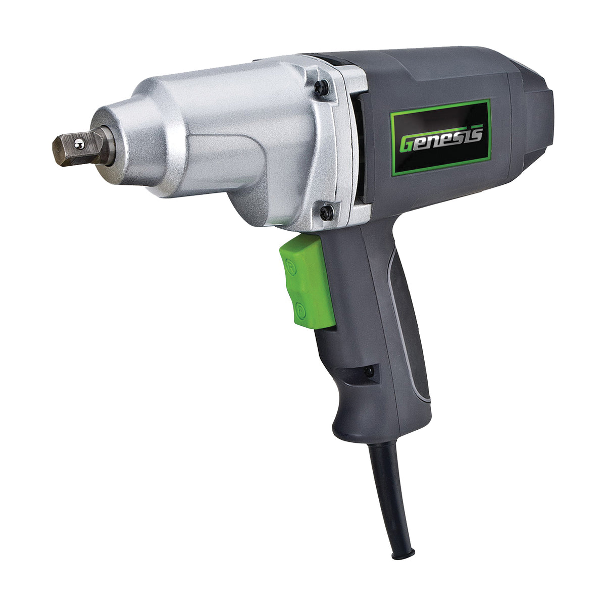 Genesis GIW3075K Impact Wrench Kit, 7.5 A, 1/2 in Drive, Square Drive, 0 to 2700 ipm, 0 to 2100 rpm Speed
