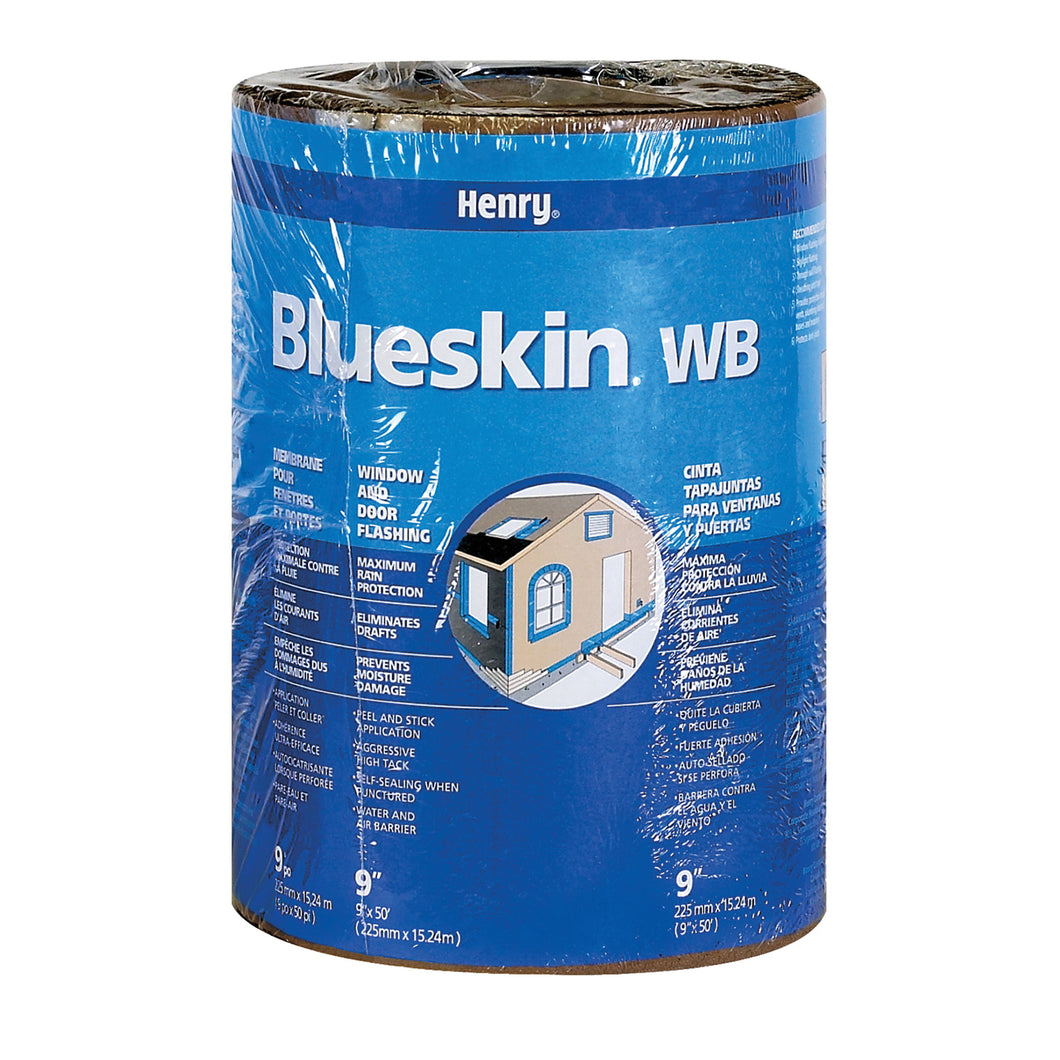 Blueskin WB BH200WB4590 Window and Door Flashing, 50 ft L, 9 in W, Blue, Self-Adhesive