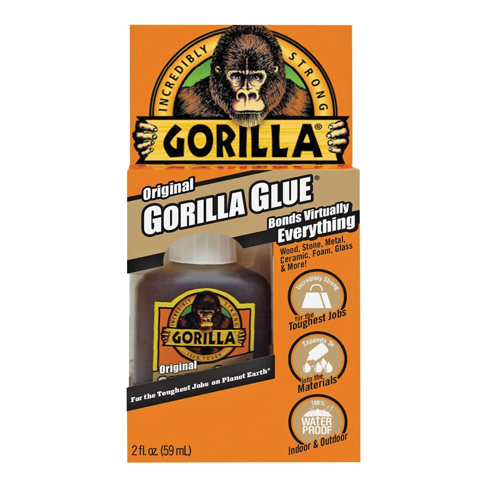 Gorilla 5000201 Glue, Brown, 2 oz Bottle