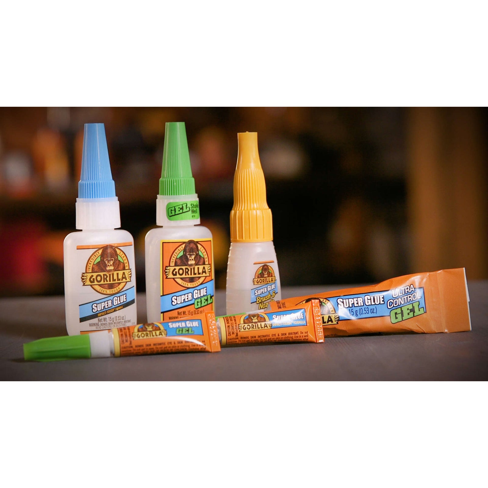 Gorilla 7805009 Super Glue, Liquid, Irritating, Straw/White Water, 15 g Bottle