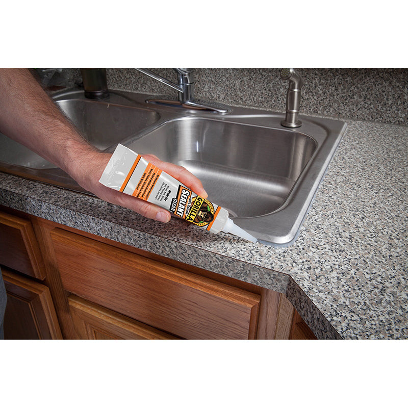 Gorilla 8090002 Silicone Sealant, Clear, -40 to 350 deg F, 2.8 oz Tube