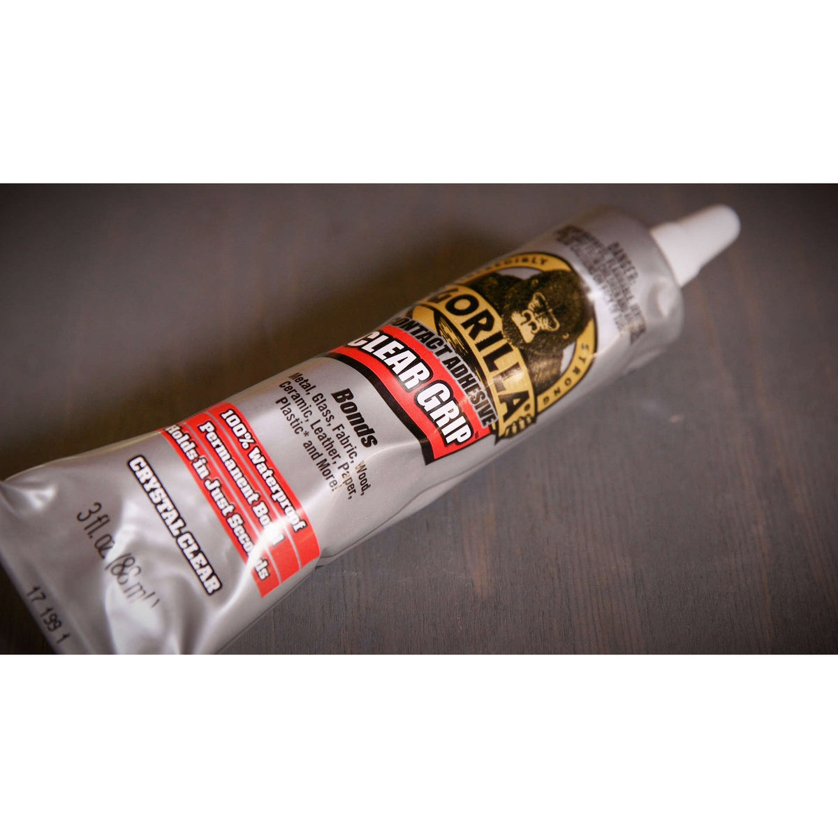 Gorilla Clear Grip 8040002 Contact Adhesive, Clear, 3 oz