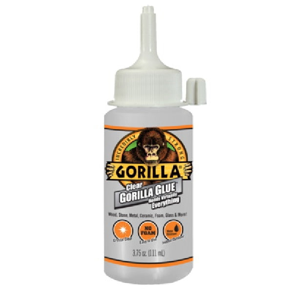 Gorilla 4537502 Glue, Clear, 3.75 oz Bottle