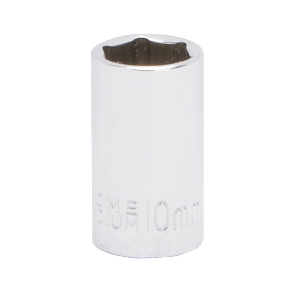 Vulcan MT6490171 Drive Socket, 10 mm Socket, 1/4 in Drive, 6-Point, Chrome Vanadium Steel, Chrome
