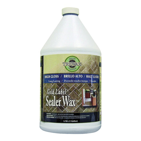 Trewax Gold Label 887171967 Sealer Wax, 1 gal, Liquid, Acrylic, White