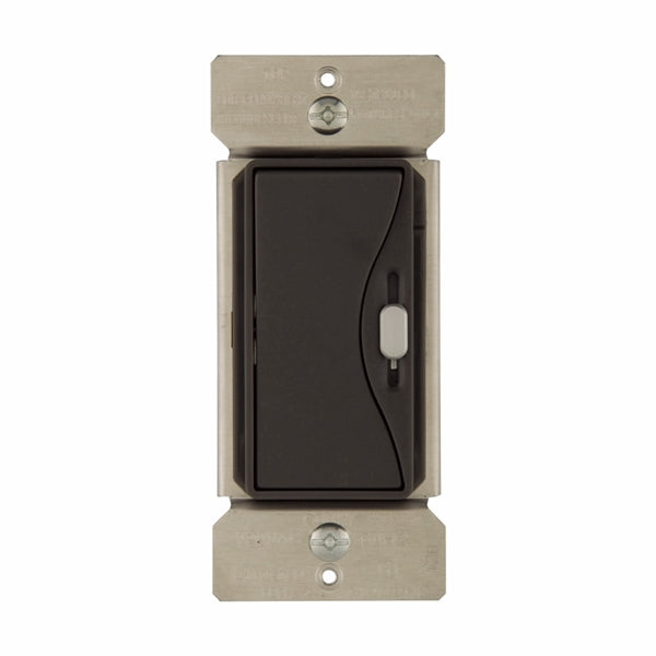 Eaton Wiring Devices Aspire 9530SG Slide Dimmer, 120 V, 600 W, Halogen, Incandescent Lamp, 3-Way, Silver Granite