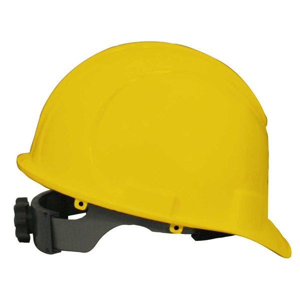 JACKSON SAFETY 3013370 Hard Hat, 11 x 9-1/2 x 8-1/2 in, 4-Point Suspension, HDPE Shell, Yellow, Class: C, E, G