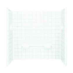 Sterling Advantage Series 62044100-0 Shower Wall Set, 60 in L, 35-1/4 in W, Vikrell, Swirl Gloss, White