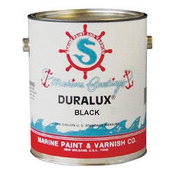Duralux M722-1 Marine Paint, High-Gloss, Black, 1 gal, Can, Acrylic Base, Application: Spray