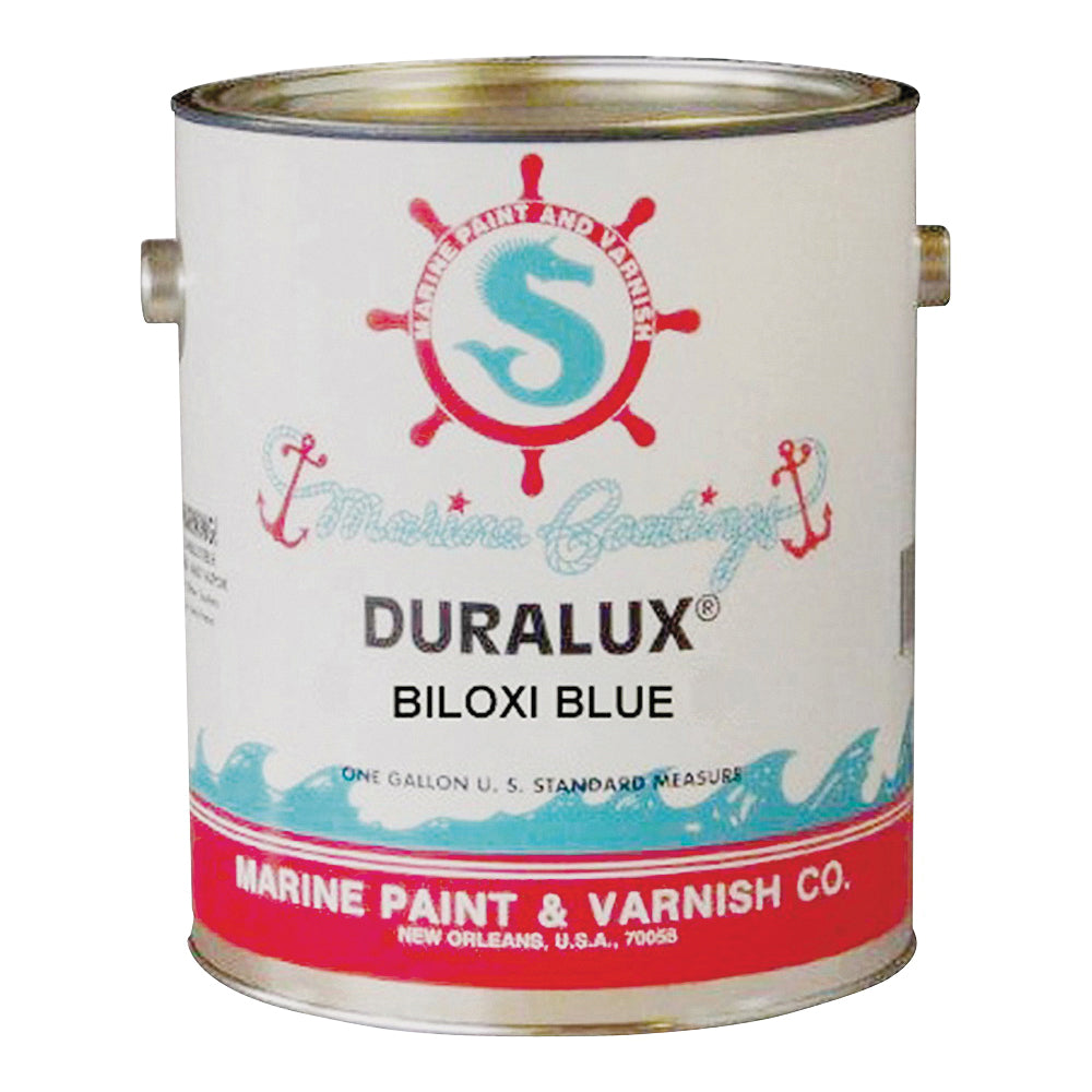 Duralux M724-1 Marine Paint, High-Gloss, Biloxi Blue, 1 gal, Can, Acrylic Base, Application: Spray