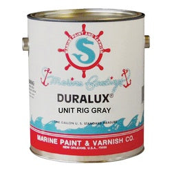 Duralux M726-4 Marine Paint, High-Gloss, Rig Gray, 1 qt, Can, Latex Base, Application: Spray