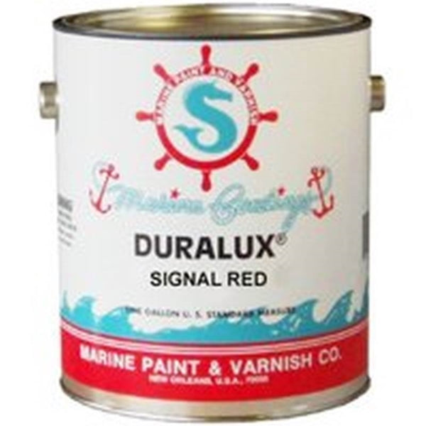 Duralux M728-1 Marine Paint, High-Gloss, Signal Red, 1 gal, Can, Acrylic Base, Application: Spray