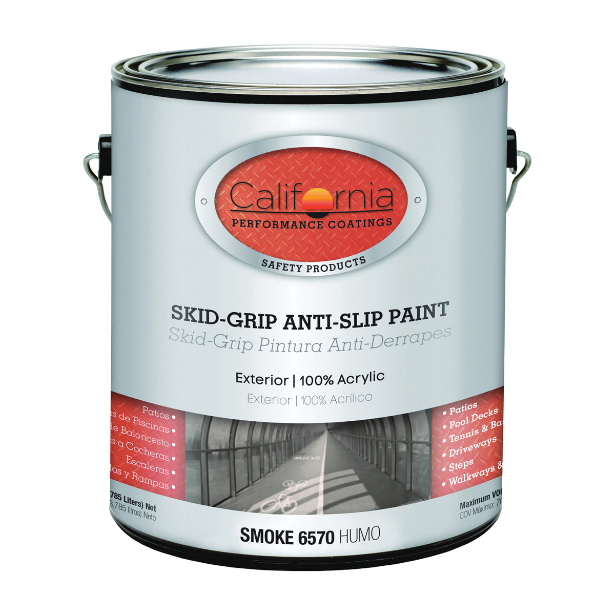 California Paints F06570-1 Anti-Slip Paint, Smoke, 1 gal