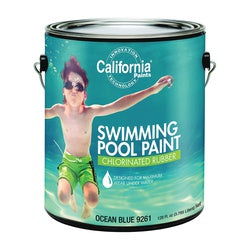 California Paints F93039-1 Pool Paint, Matte, Blue, 1 gal