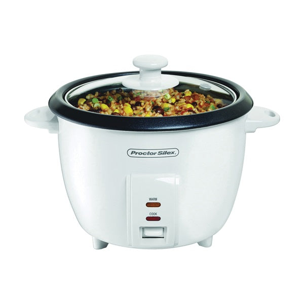 Proctor Silex 37533 Rice Cooker, 10 Cups Capacity, White