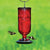 Perky-Pet 8109-2 Bird Feeder, 16 oz, 4-Port/Perch, Glass/Metal, Red, 10.6 in H