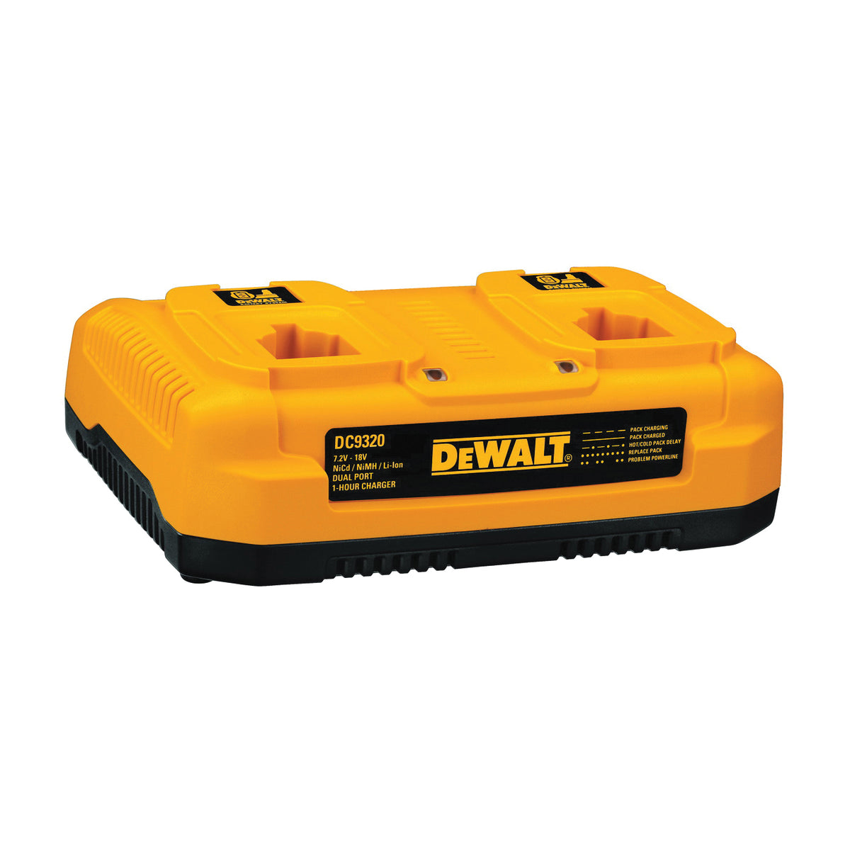 DeWALT DC9320 Dual Port Charger, 7.2 to 18 V Input, 120 V Output, 1 hr Charge, Battery Included: Yes