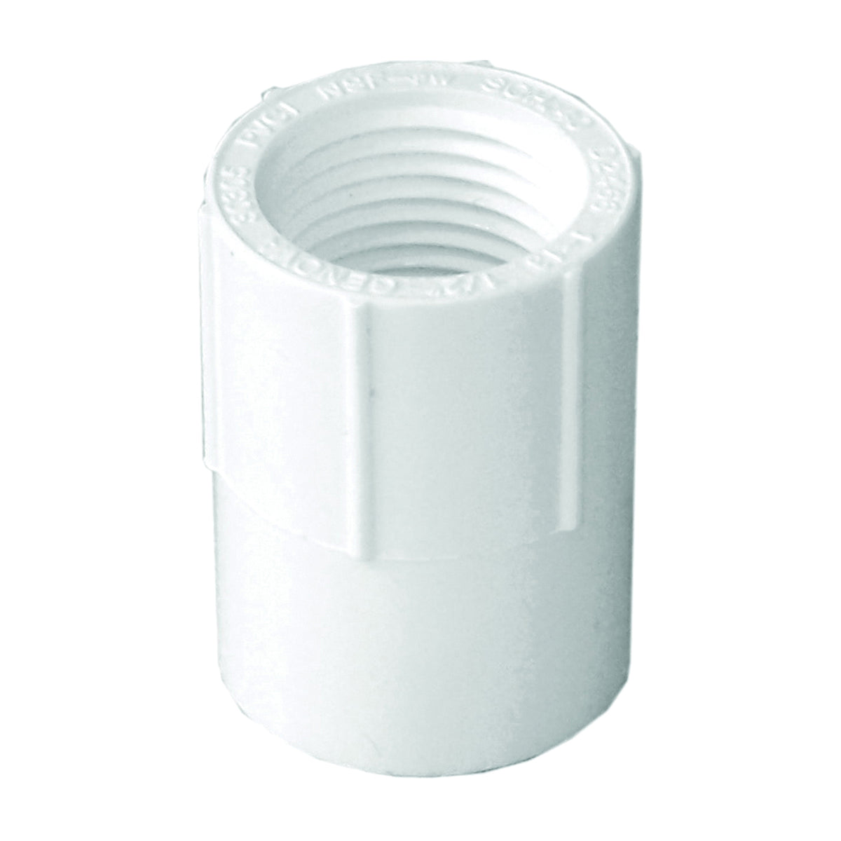 GENOVA 300 Series 30305CP Pipe Adapter, 1/2 in, Slip x FIP, PVC, White, SCH 40 Schedule