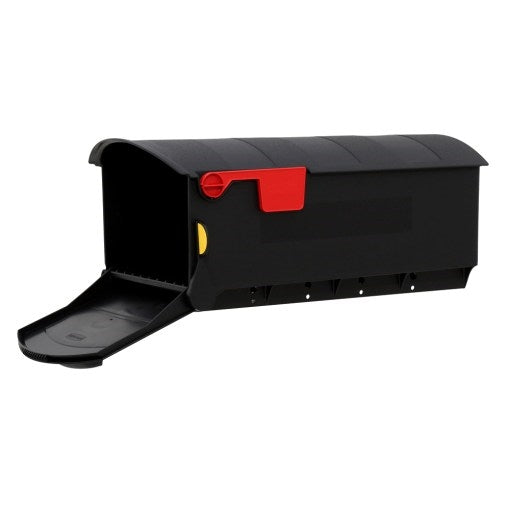 Gibraltar Mailboxes Patriot Series GMB515B01 Rural Mailbox, 1200 cu-in Capacity, Plastic, 12.4 in W, 21.3 in D, Black
