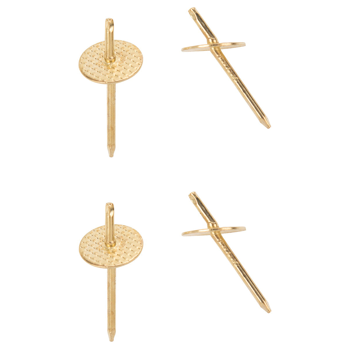 ProSource PH-122184-PS Picture Hanger, 40 lb, Steel, Polished Brass, Brass, Nail-In Mounting