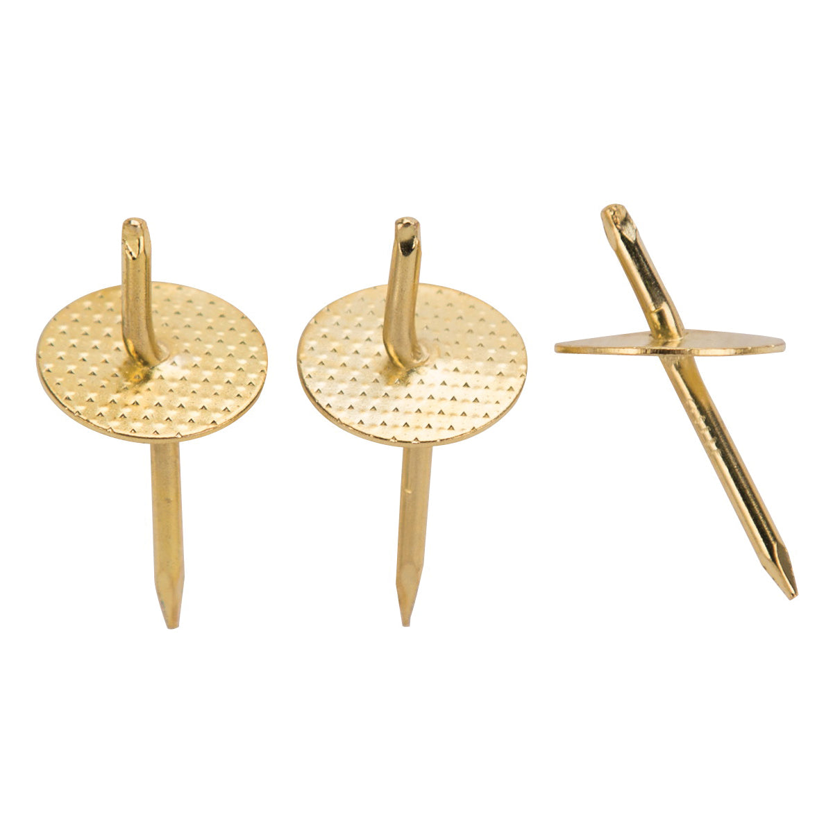 ProSource PH-122186-PS Picture Hanger, 60 lb, Steel, Polished Brass, Brass, Nail-In Mounting