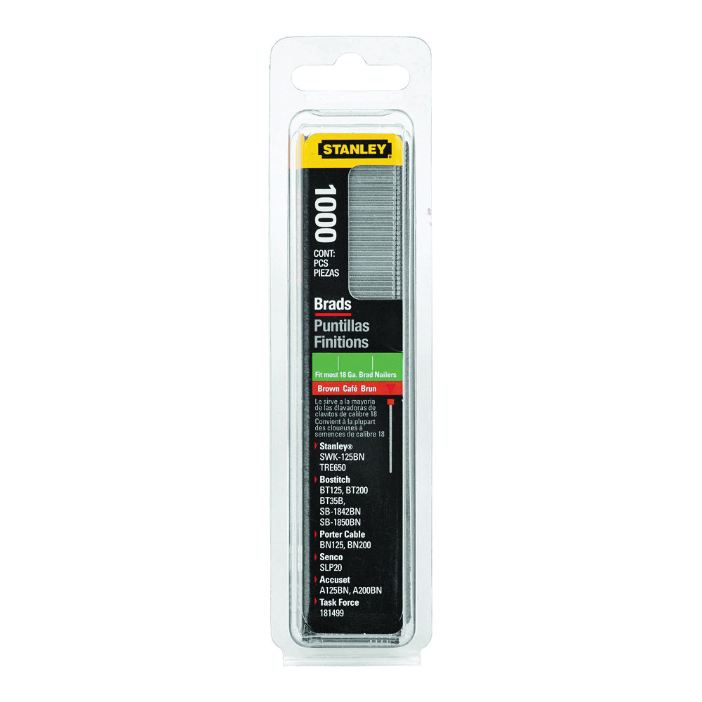 STANLEY SWKBN050S Brad Nail, 1/2 in L, Galvanized Steel