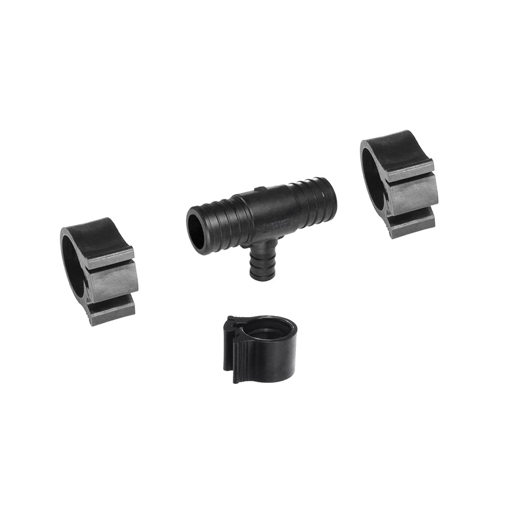 Flair-It PEXLOCK 30775 Reducing Pipe Tee with Clamp, 1 x 1/2 in, 100 psi Pressure