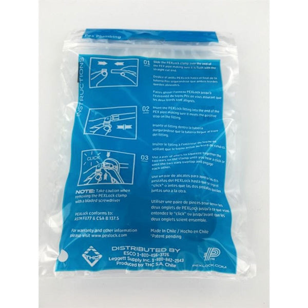 Flair-It PEXLOCK 30822 Pipe Tee, 1/2 in, MPT, 100 psi Pressure