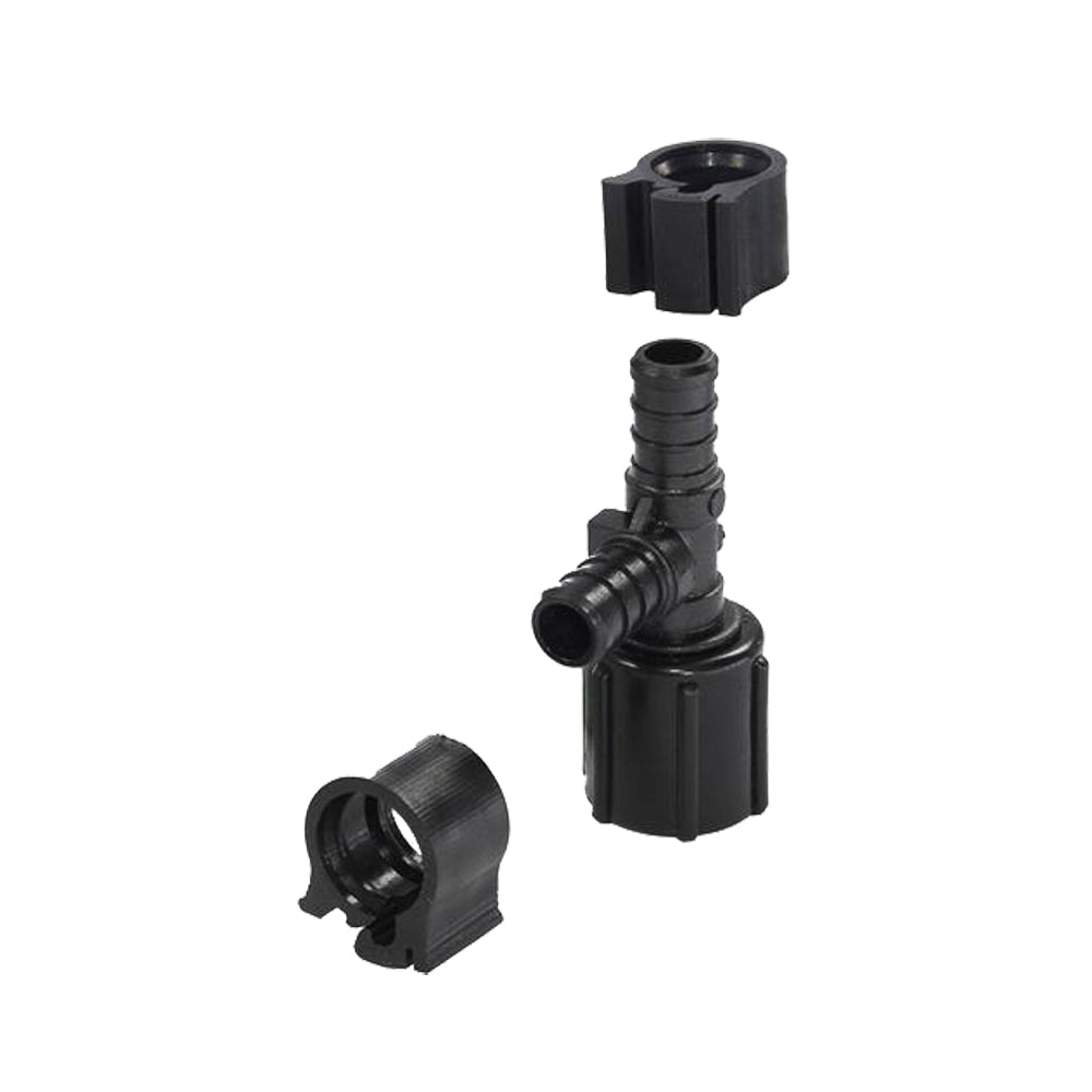Flair-It PEXLOCK 30828 Pipe Tee with Clamp, 1/2 in, FPT, 100 psi Pressure
