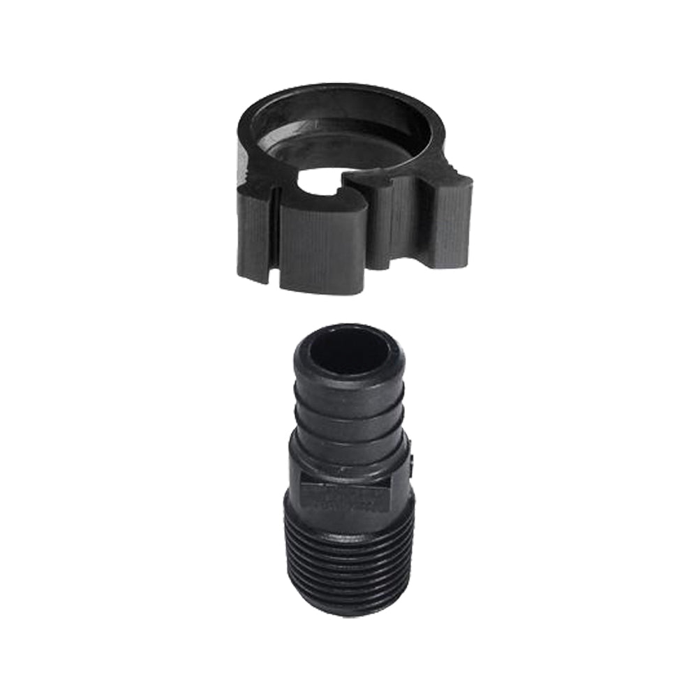 Flair-It PEXLOCK 30857 Pipe Adapter, 3/4 x 1/2 in, PEX x MPT, Polysulfone, Black, 100 psi Pressure