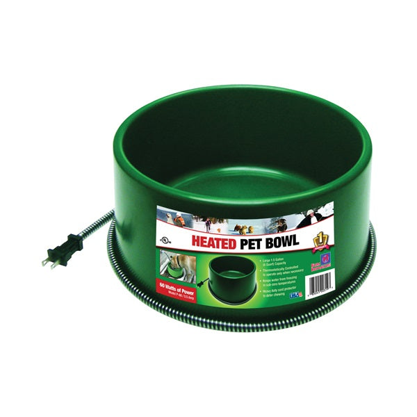 FARM INNOVATORS P-60 Pet Bowl, 1.5 gal Volume, Green