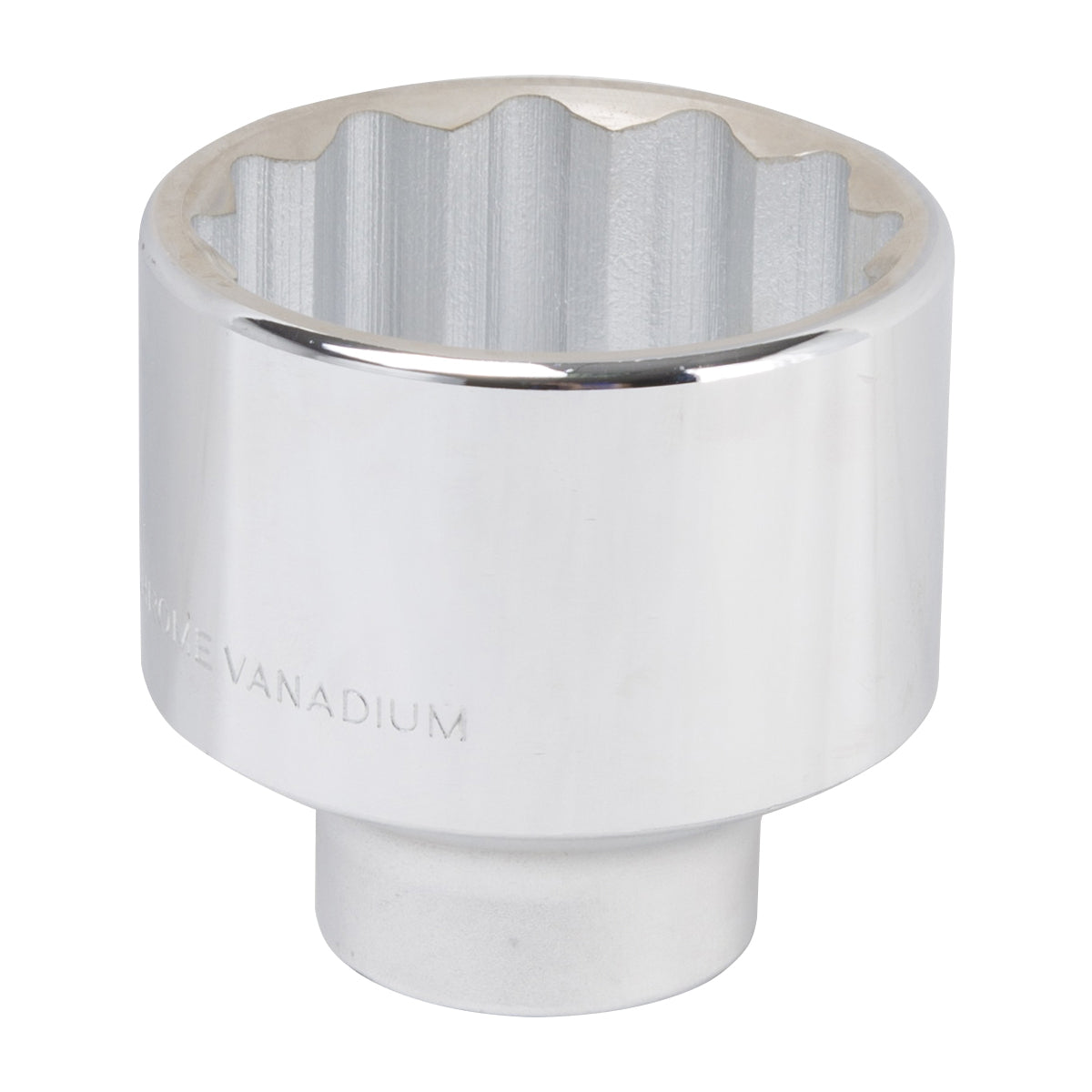 Vulcan MT-SM6060 Drive Socket, 60 mm Socket, 3/4 in Drive, 12-Point, Chrome Vanadium Steel, Chrome