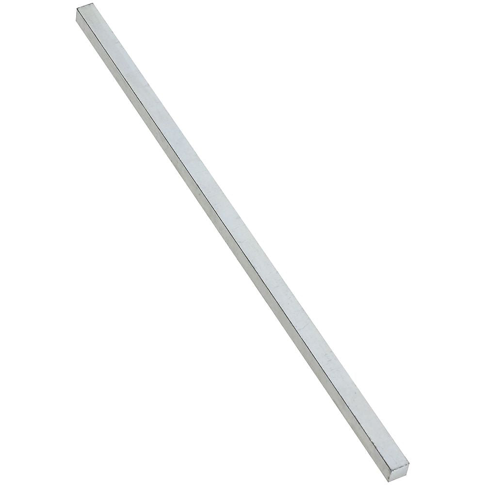 Stanley Hardware 4030BC Series N180-190 Key Stock, 3/8 in W, 3/8 in H, 12 in L, Steel, Zinc