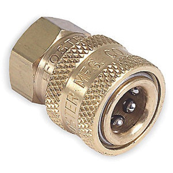 Mi-T-M AW-0017-0001 Adapter, 1/4 x 1/4 in Connection, Quick Connect Socket x FNPT, Brass