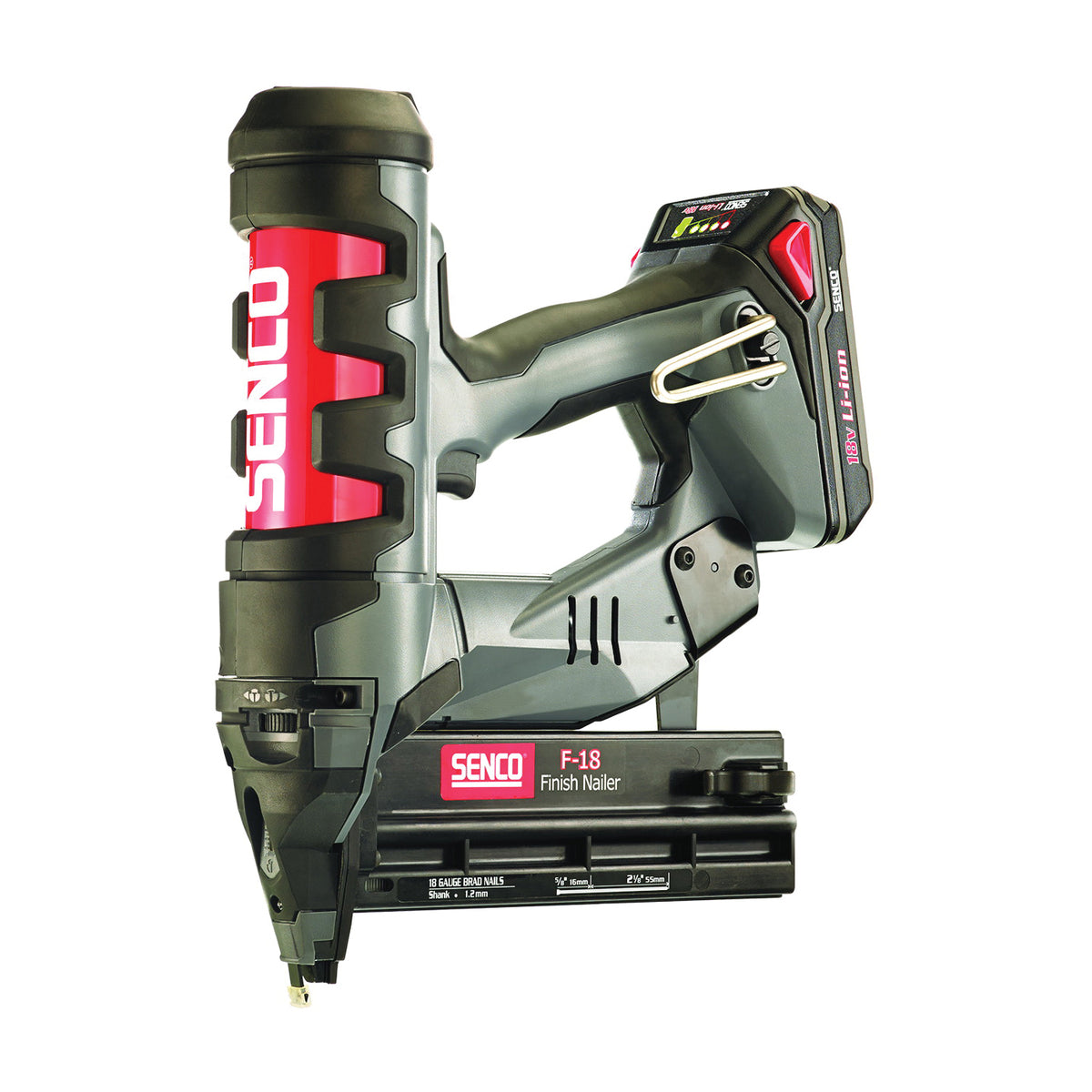 SENCO 6E0001N Brad Nailer, Battery Included, 18 V, 1 Ah, 110 Magazine, Glue Collation, 18 ga Nail, Nail Fastener